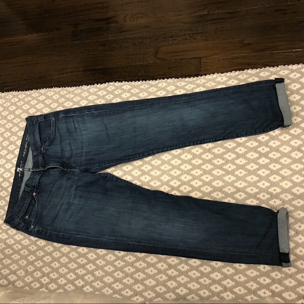 7 for all mankind Crop Josefina Skinny Boyfriend Jeans Size 28
